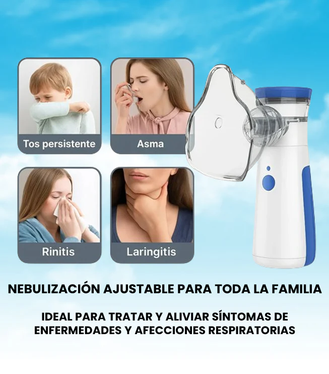 AirEase™ Nebulizador Portátil - Respira mejor en cualquier lugar